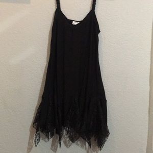 Free People  black lace slip .